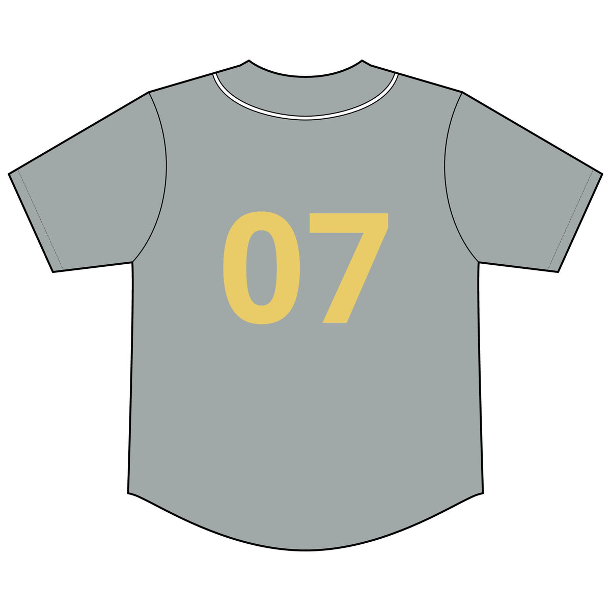 Short Sleeve Full-Button Baseball Top