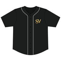 Short Sleeve Full-Button Baseball Top