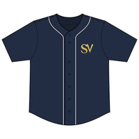 Short Sleeve Full-Button Baseball Top