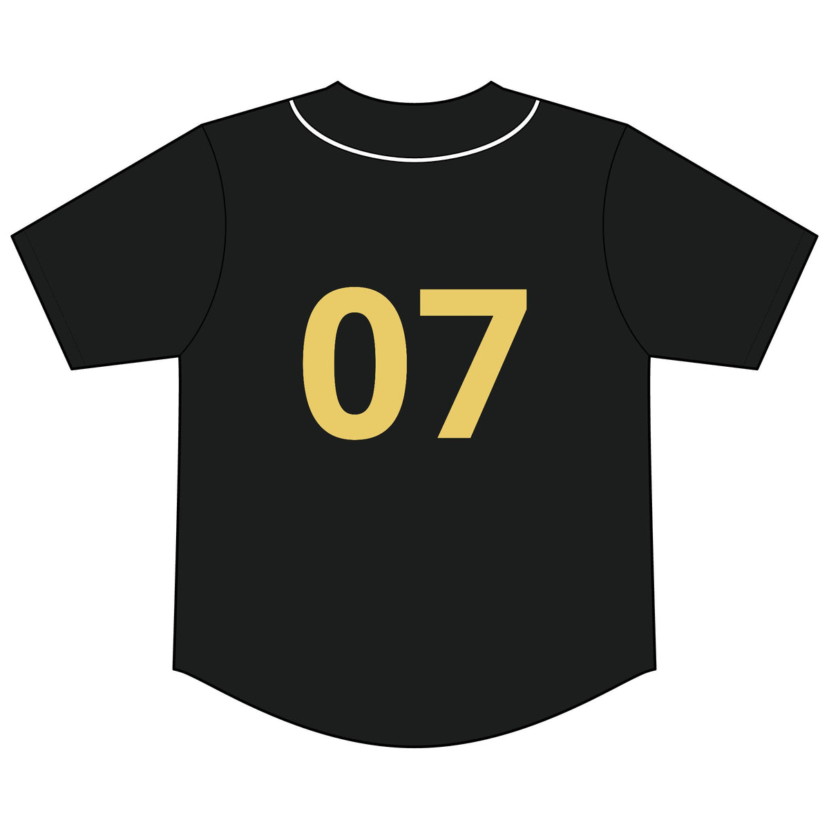 Short Sleeve Full-Button Baseball Top