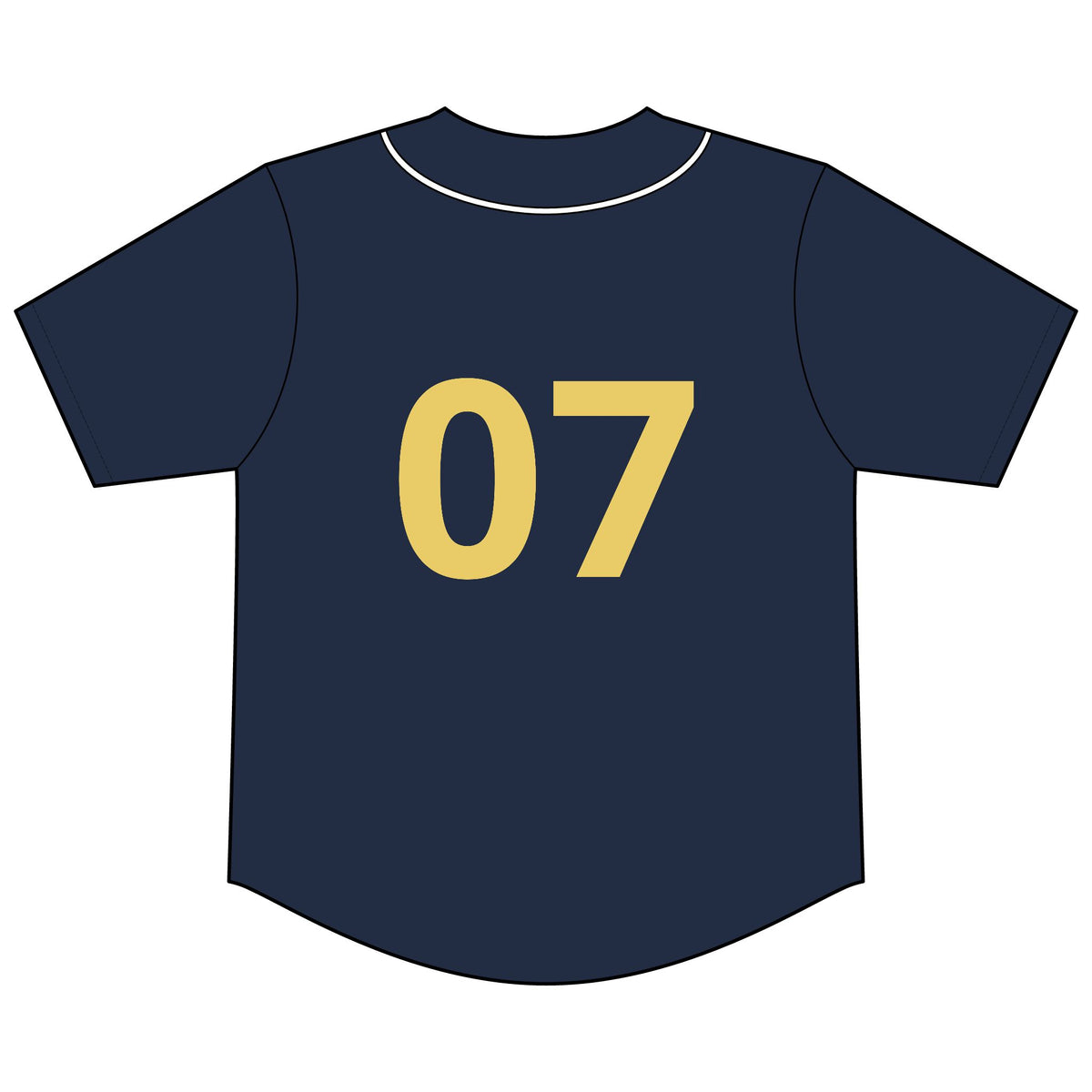Short Sleeve Full-Button Baseball Top