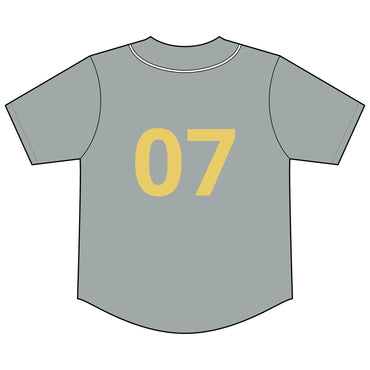 Short Sleeve Full-Button Baseball Top